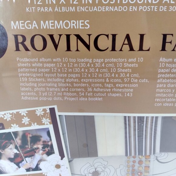 Provincial Fare Mega Memories Postbound Album Kit 12 x 12 – 510 Pieces Kit - Picture 2 of 5